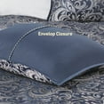 thumbnail image 6 of Regency Heights 8 Pieces Jacquard Comforter Set with Bedskirt and Decor Pillows, Queen, Navy, 6 of 9