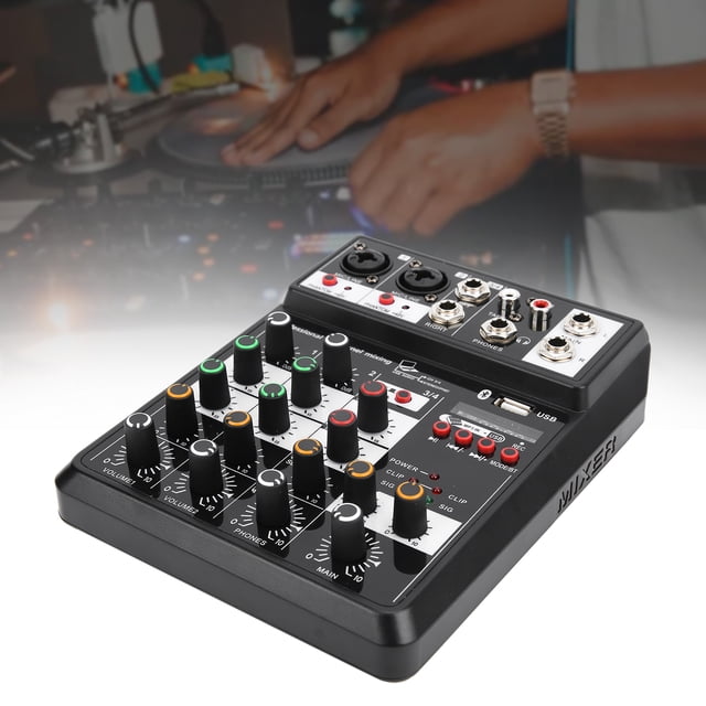 Mezclador de Tarjetas de Sonido de 4 Canales, Plástico y Aleación 5V 2a El Chip de Procesamiento de Procesamiento Digital de la Tarjeta de Sonido DSP DSP para Canto de Grabación