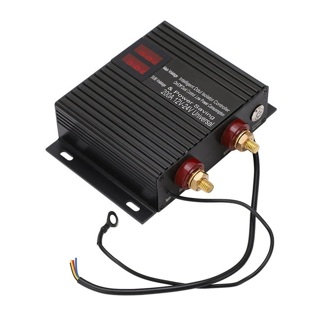 Double Battery VSR, 200A Dual Battery Isolator Kit 12V-24V for Car for RV for Truck
