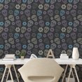 thumbnail image 2 of Ambesonne, Modern Damask Peel & Stick Wallpaper for Home, Contemporary Skulls, 13"x36", Charcoal Grey Pale Lilac, 2 of 5