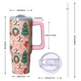 thumbnail image 2 of Christmas Stocking 30oz Tumbler with Handle and Straw, Holiday Winter Coffee Mug, Stainless Steel Insulated Cup, Santa Claus Gifts for Women, 2 of 5