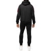 thumbnail image 2 of Cultura Men's Sweatsuit w/ Zipper Pockets, Zip Up Hoodie Track Suit for Running Jogging Sports Casual, Black/Red/White, Medium, 2 of 5