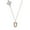 U, variant on Crystal Rose Gold Tone Initial - B - Delicate Compass Necklace