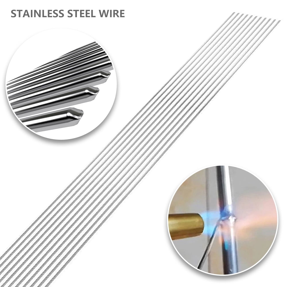 Weld Wire,10pcs Stainless Steel Welding Rod Easy Melt Welding Bars Weld