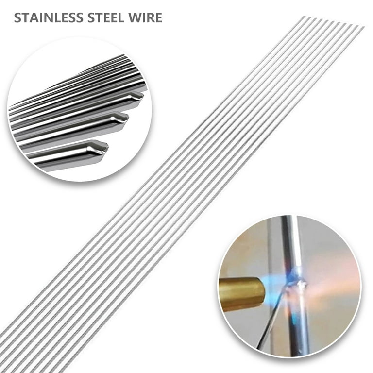 10Pcs Low Temperature Easy Melt Aluminum Universal Silver Welding Rod Cored  Wire Rod Solder Wire Electrode Welding Rods