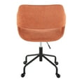 thumbnail image 6 of LumiSource Black Metal, Orange Fabric Margarite Adjustable Office Chair, 6 of 8