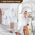 thumbnail image 5 of Gleamira 64"x 21" Arched Rectangle Full Length Mirror Aluminum Alloy Framed Floor Mirror,Gold, 5 of 5