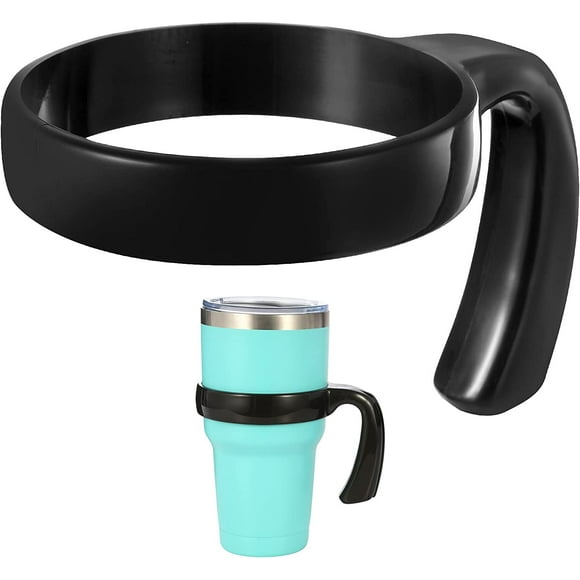 LAICAIW Tumbler Handle for YETI 30oz (2 Pack) - Anti Slip Plastic Tumbler Handle Cup Holder Compatible with Trail,Ozark,Beast and More Tumbler Mugs(Black)