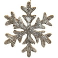 thumbnail image 2 of Northlight Wooden Snowflake Christmas Ornament - 10" - Silver and Gold, 2 of 7