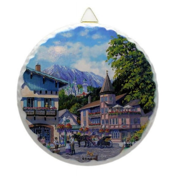 Round Ceramic Tile: Summer