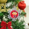 thumbnail image 4 of Super Why Snowflakes Ornaments Christmas Tree Decorations Alloy Hanging Decorations Snowflake Pendant 5 PCS, 4 of 8