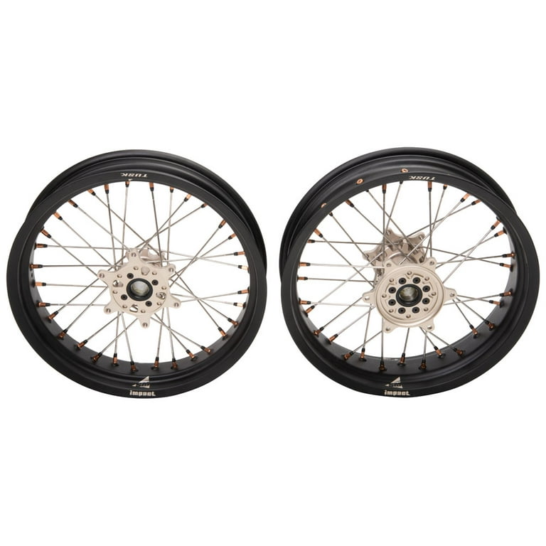 Tusk Impact Supermoto Complete Front and Rear Wheel Set 3.50 x 17