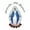 English, variant on Full Embroidered Virgin Mary Applique Patch Silver Metallic Santa Maria Motif (No Letters)
