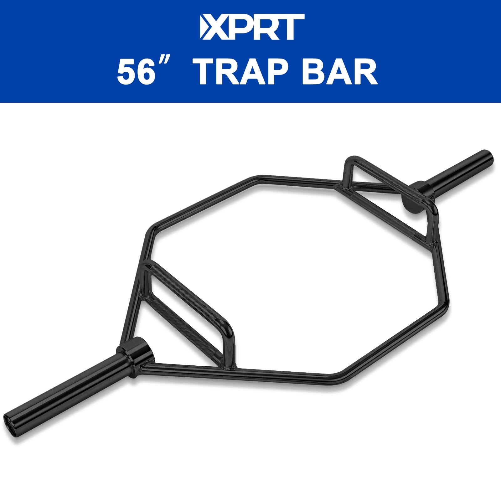 Free Shipping XPRT Fitness 56 Olympic Hex Trap Barbell Deadlift Bar Rated 600lbs Black Walmart