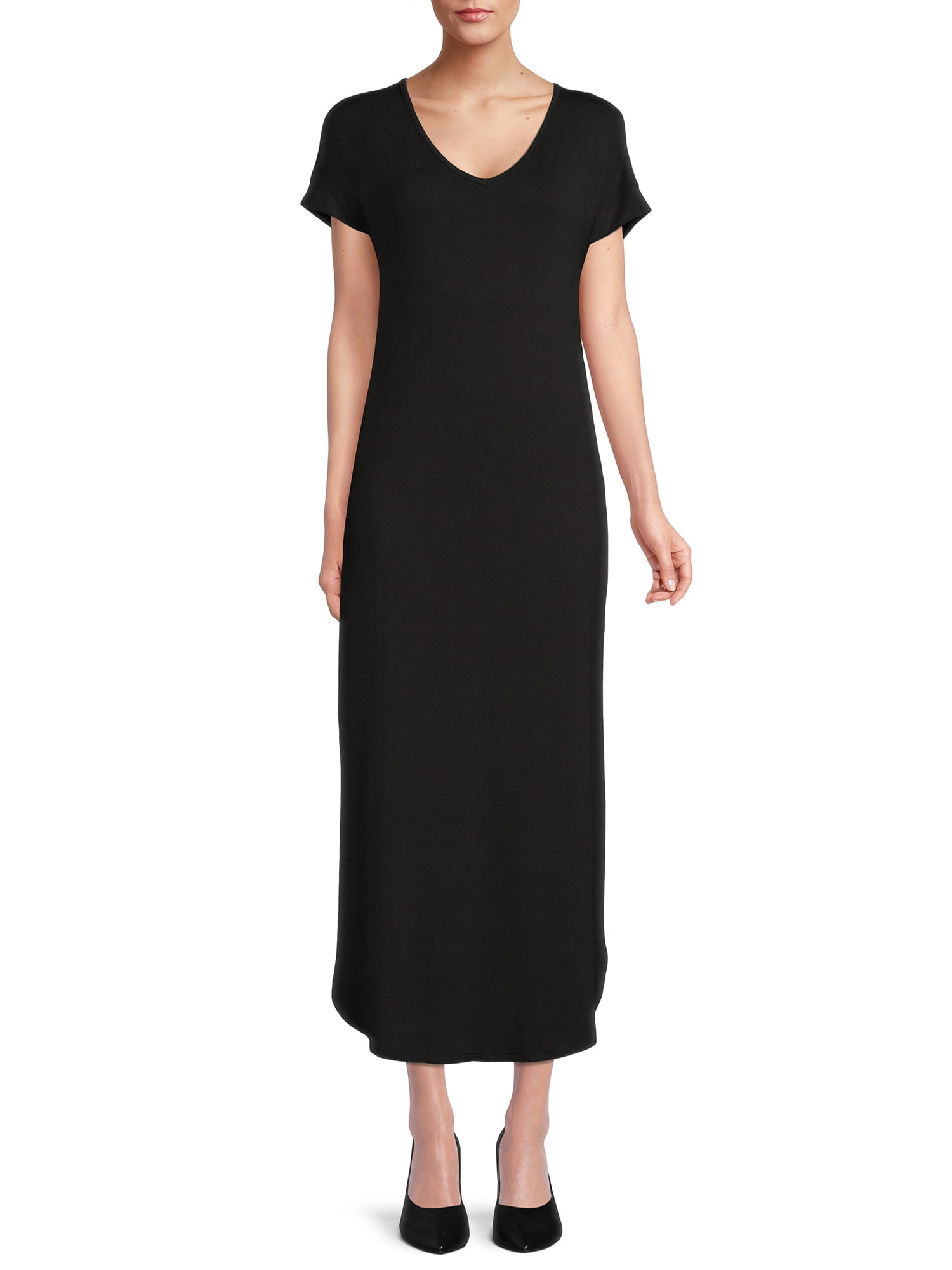 Time and Tru Women's V-Neck Maxi Dress