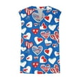 thumbnail image 4 of VKOYWKM Plus Size Tank Tops for Women 4th of July Independence Day Tank Shirts Sleeveless Notch V Neck Patriotic Tunic Tops Loose Fit American Flag Tank Top, 4 of 5