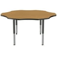 thumbnail image 5 of ECR4Kids 60in Flower Everyday T-Mold Adjustable Activity Table Oak/Black/Black - Super Leg, 5 of 8