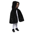 thumbnail image 3 of Toddler Baby Boys Girls Unisex Velvet Hooded Cape with Tie Front Closure for Festive Holiday Party Dress Up and Themed Outerwear Poncho 6-12 Months Jacket for Little Kids, 3 of 8