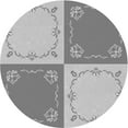 thumbnail image 1 of Ahgly Tapis Rond Lavable en Machine Intérieur Transitionnel Gris Platine, 4 Pieds Rond, 1 of 7