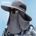thumbnail image 5 of Sunsanly Sun Hats for Men Women Fishing Hat UPF 50+ Breathable Wide Brim Summer UV Protection Hat-Grey, 5 of 8