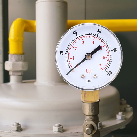Gauge Pressure Gauge 50mm Dial 1/8 BSPT Bottom Connection for Air Water Oil Gas 0-100PSI 0-7Bar