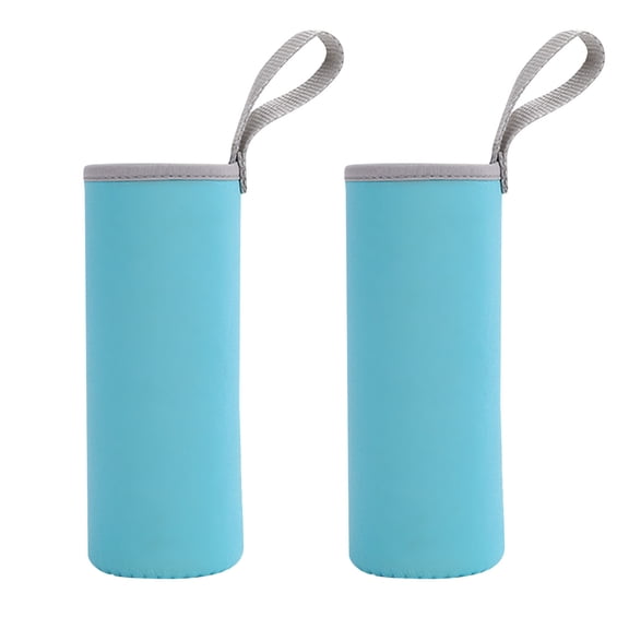 Bemona 2 Pack Water Bottle Cover,550ml Neoprene Insulator Cooler Water Bottle Cover Water Bottle Sleeve Holder,Sky Blue