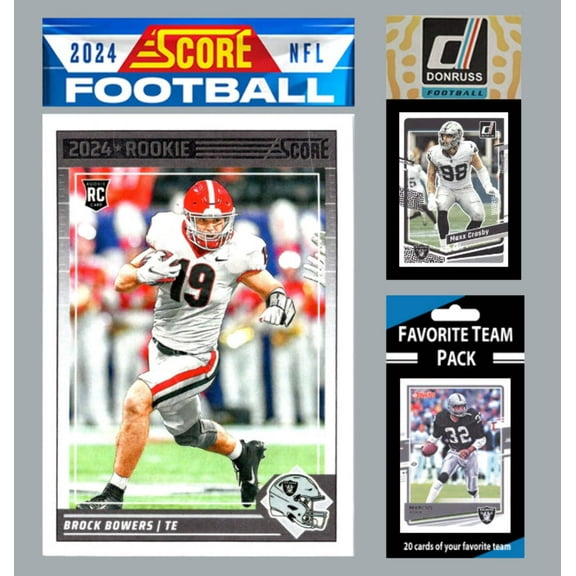 2024 SCORE Raiders Team Set Gift Pack '23 Donruss  20 Pack Bowers Crosby Bo