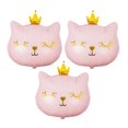 thumbnail image 4 of PENGXIANG 3pcs Crown Kitten Balloons Cartoon Cat Balloons Set  Cat Birthday Party Supplies, 4 of 6