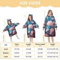 thumbnail image 3 of BZSMCE Wearable Blanket Hoodie Fashion Moonlit Blossom Home Wear, 3 of 7