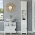 thumbnail image 3 of White Tall Standing Bathroom Linen Tower Storage Cabinet for Bathroom and Vanity, 3 of 7