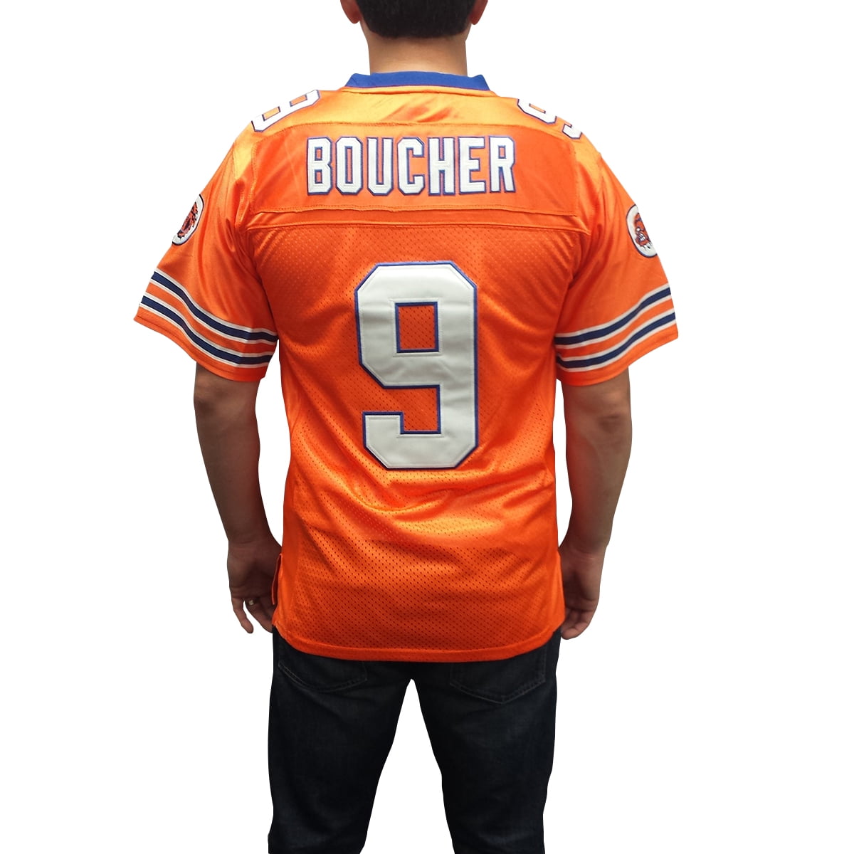 The Waterboy Movie Football Jersey Adam Sandler #9 Bobby Boucher Orange Stitched 