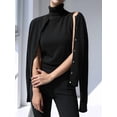 thumbnail image 4 of Womens Cardigan Sets 2 Piece Long Sleeve Shrug Top Cropped Cardigan Jackets with Vest Black Set M, 4 of 9