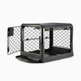 Diggs Revol Small Dog Crate, Charcoal Portable Travel Dog Crate with