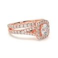 thumbnail image 2 of 1 1/3 Carat TW Women's Moissanite and Natural Diamonds Bridal Set in 10k Rose Gold, Size 7, 2 of 4