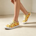 thumbnail image 2 of EKVAHL Christmas Tennis Shoes For Women, Colorful Festive Printed Canvas Sneakers, Soft Low Top Daily Walking Shoes Great For Holiday Parties Yellow, 2 of 4