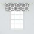 thumbnail image 2 of Ambesonne Mandala Window Valance, Monochrome Floral Ethnic, 54" X 18", Black White, 2 of 3