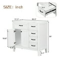 thumbnail image 3 of 36" Bathroom Vanity without Sink, Modern Bathroom Storage Cabinet with One Cabinet and Drawers, Bathroom Vanity Base Only, Solid Frame and MDF Board, Easy to Install, White, 3 of 7