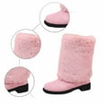 thumbnail image 5 of Work Boots for Women Christmas Thick Heel Pointed Toe Mid Calf Boots Shoes Women's Ankle Boots & Booties, 5 of 6