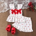 thumbnail image 2 of TOWED22 Baby Girls Summer Outfits 2pcs Set Sleeveless Tank Top and Casual Shorts Sets Clothing Solid Color Cotton Clothes for Toddler(White,12-18 M), 2 of 7