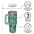 thumbnail image 4 of OBREWU German Shepherd Dog and Flower Tumbler with Handle and Lid,German Shepherd Dog and Flower 40oz Double Wall Vacuum Insulated Tumbler,Cups Gift for Women and Men, 4 of 7
