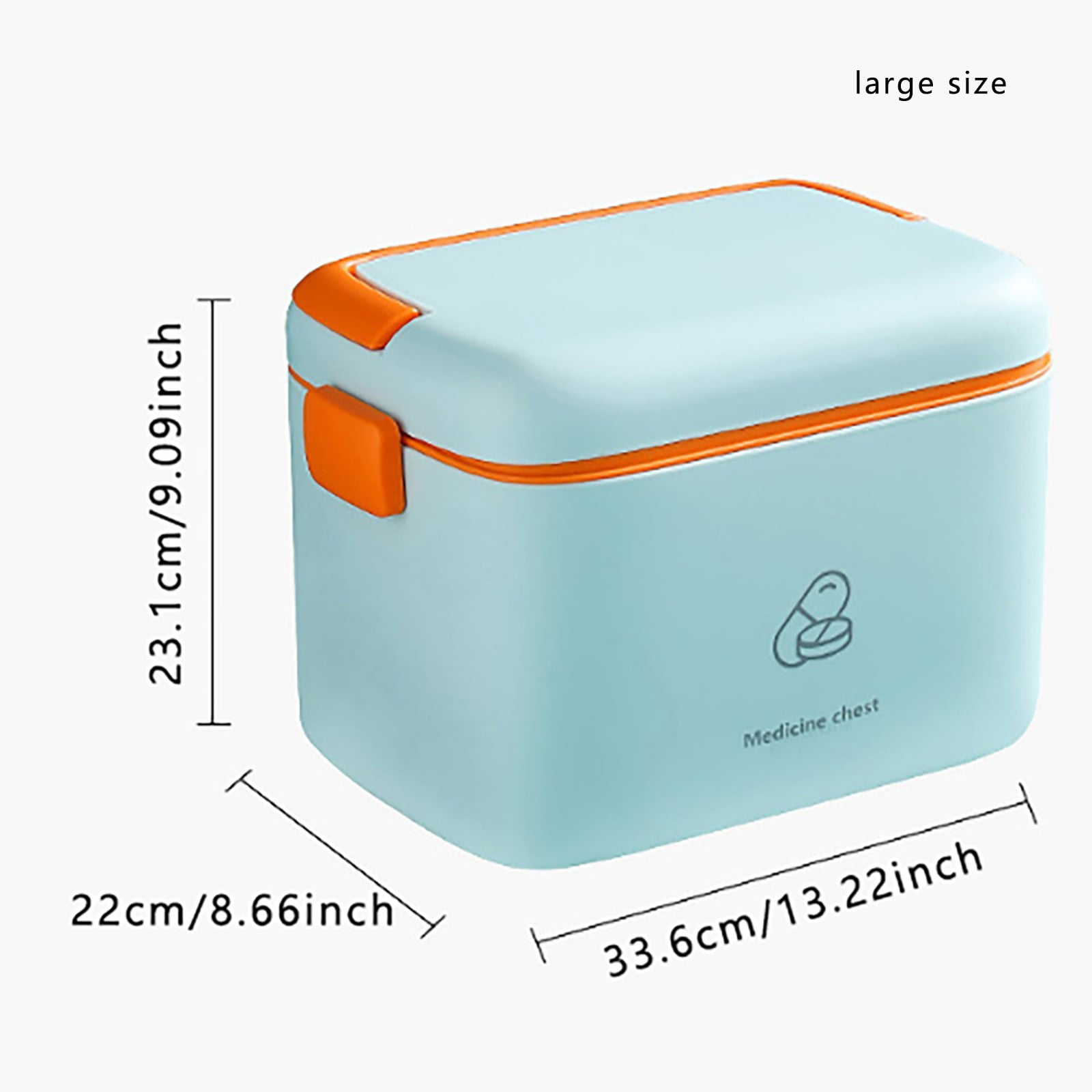 THHEIC Multipurpose Clear Plastic Storage Container Organizer with Removable Dividers and Handle, for Art, Craft, Sewing Supplies, Beads, and Small Item Organization