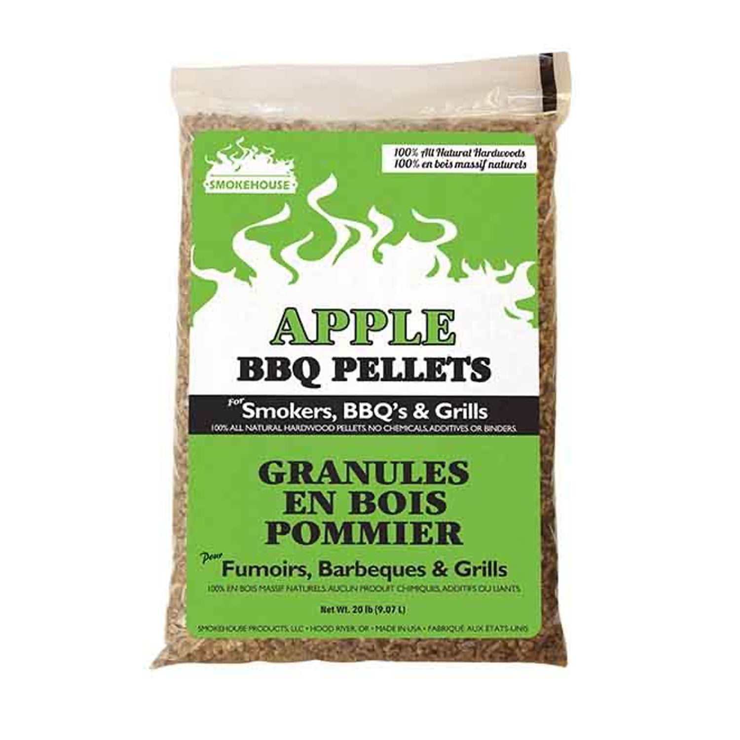 Smokehouse Apple BBQ Smoker & Grill Smoking Hardwood Wood Pellets, 20