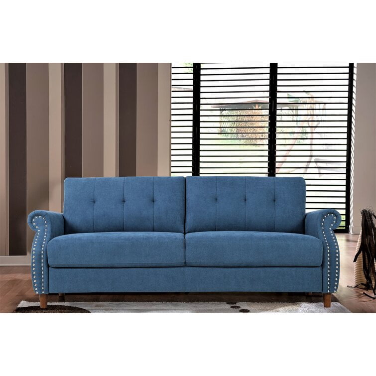 Uspridefurniture Matsuko 2Pcs Living Room Set, Loveseat and Sofa, Ocean Blue