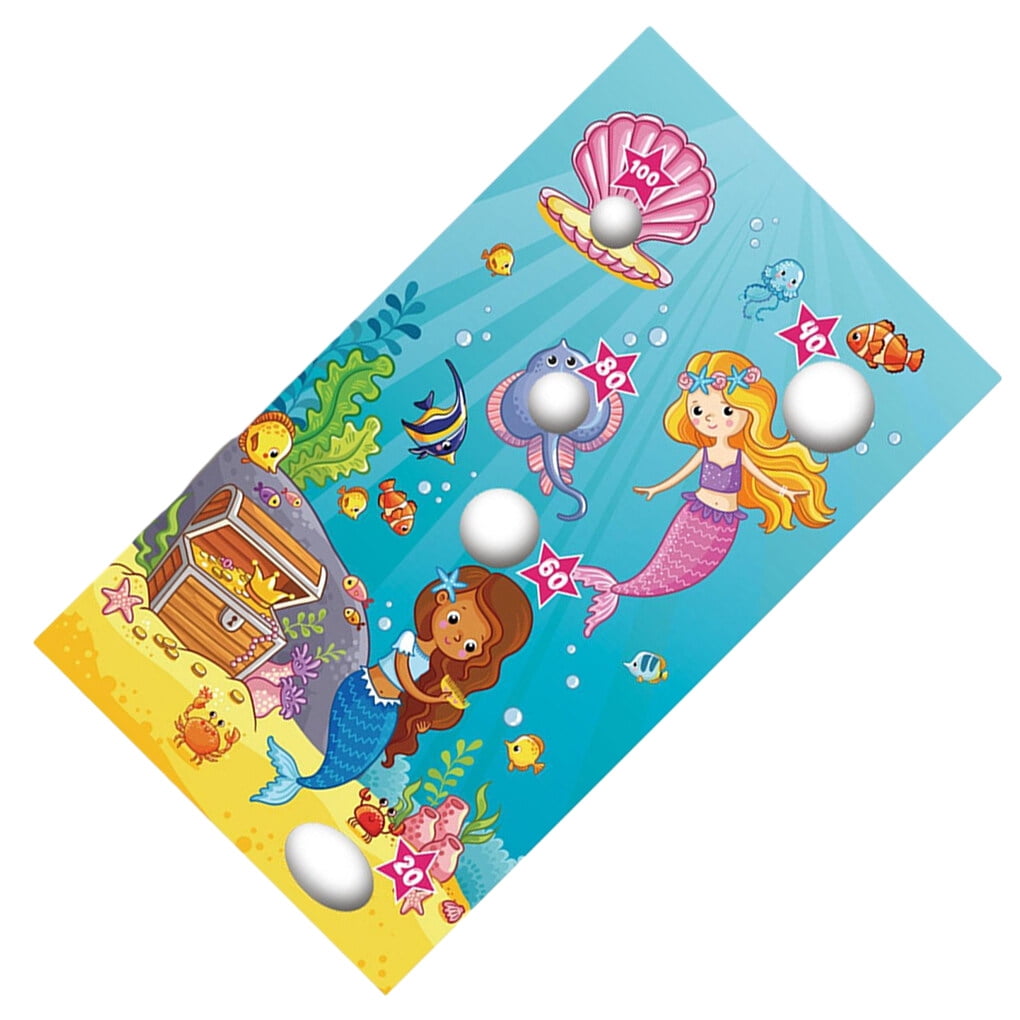 kurtrusly Reusable Bean Bag Game Sets Banner Friends Interaction Toss Game Yard Game Style D