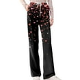 thumbnail image 6 of Valentine Day Sleep Pants for Women Cute Heart Print Pajamas Womens Pajama Pants Soft Wide Leg Lounge Pants for Home Wear Black M, 6 of 6