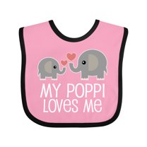 Inktastic My Poppi Grandpa Loves Me Boys or Girls Baby Bib