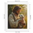 thumbnail image 2 of Paint By Numbers Kit for Adults Beginner - DIY Man Holding Lamb In Sunlit Field Canvas Painting Kits for Adults, Frameless Paint By Number for Adults for Home Wall Decor 16x20 Inch, 2 of 7