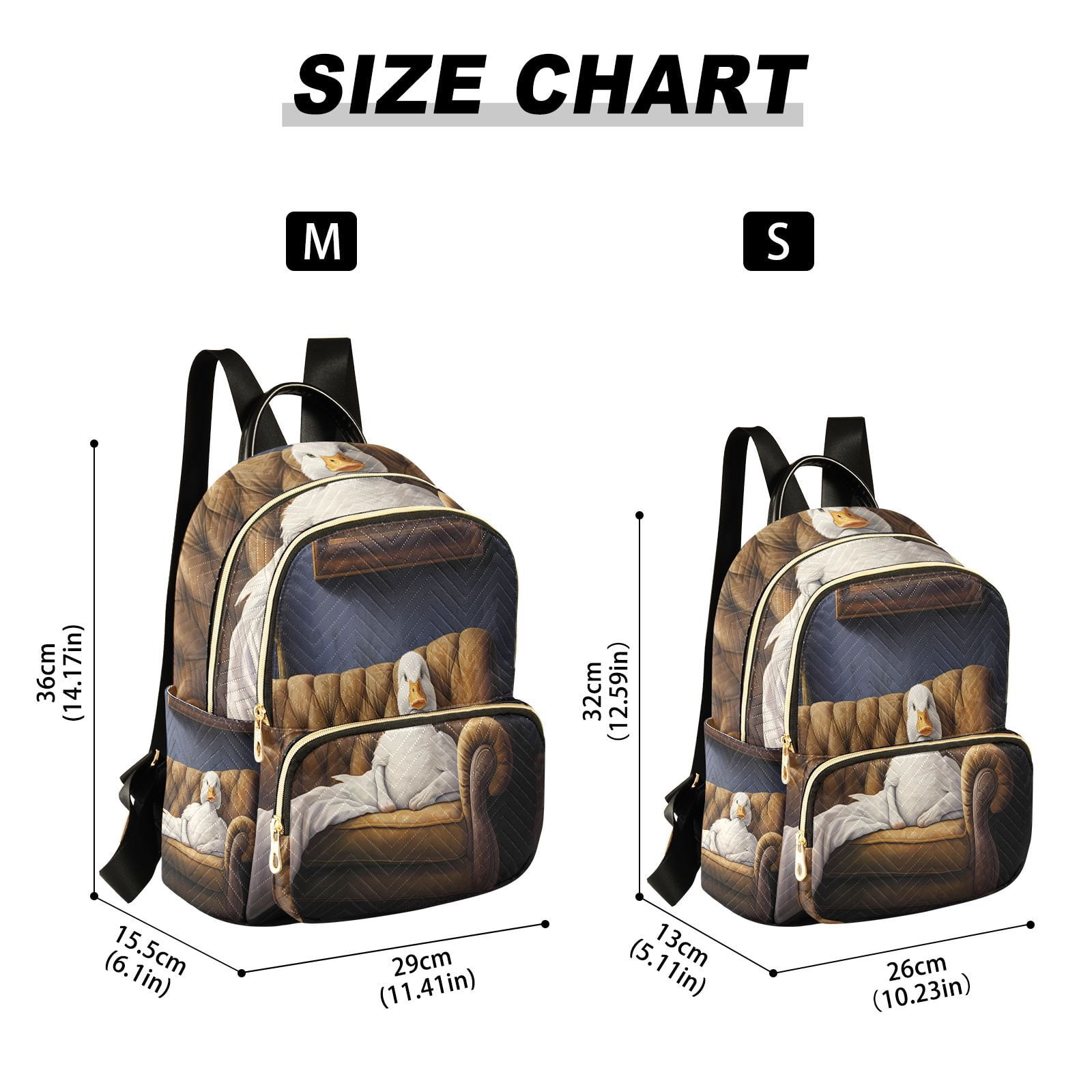 Duck Sofa Travel Laptop Backpack Casual Daypack Lightweight 