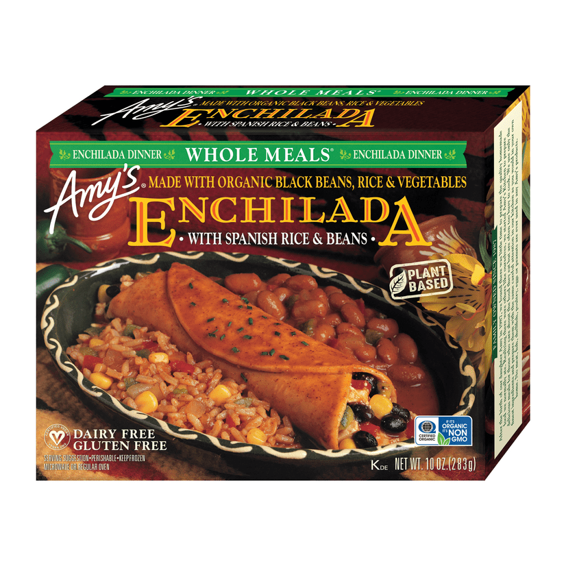 Amy's Enchilada with Spanish Rice & Beans, Whole Meals, Gluten Free, 10