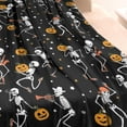 thumbnail image 3 of Black Halloween Dancing Skeletons Blanket,Comfortable Soft Flannel Throw Blanket,All Season,Warm Lightweight Blankets for Sofa Bed Couch Living Room Chair,40"x50", 3 of 4